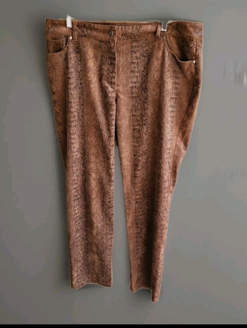 Chico's 3 Pants Womens 14/16 Leopard Animal Print  Jeans